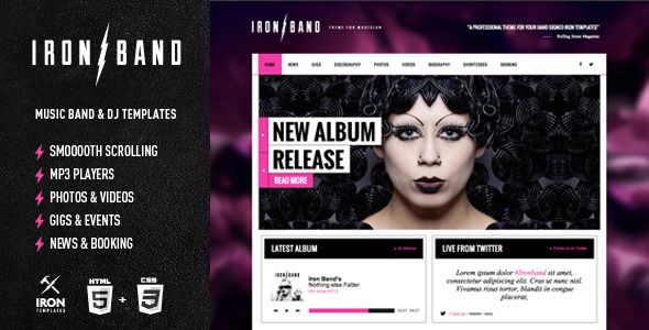 IronBand – Responsive Music Band DJ template