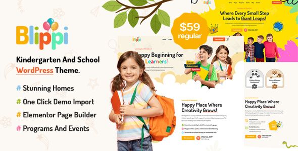 Blippi – Children Kindergarten WordPress Theme