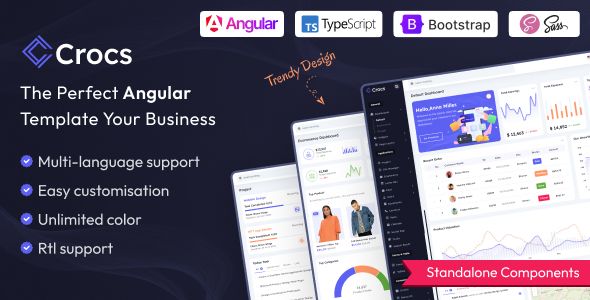 Crocs – Angular 18 Admin Dashboard