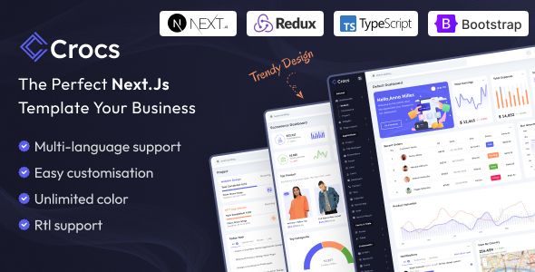 Crocs – React Nextjs Admin Dashboard Template