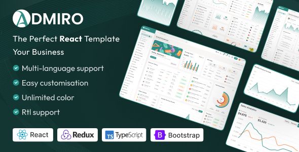 Admiro – React JS Admin Dashboard Template