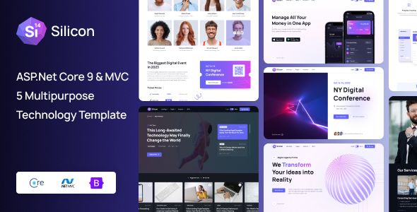 Silicon – ASP.Net Core 9 MVC 5 Business Technology Template