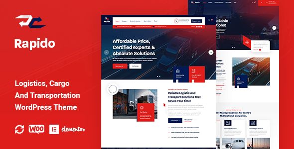 Rapido – Logistics, Cargo and Transportation WordPress Theme
