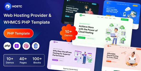 Hostc – Web Hosting Provider WHMCS PHP Template