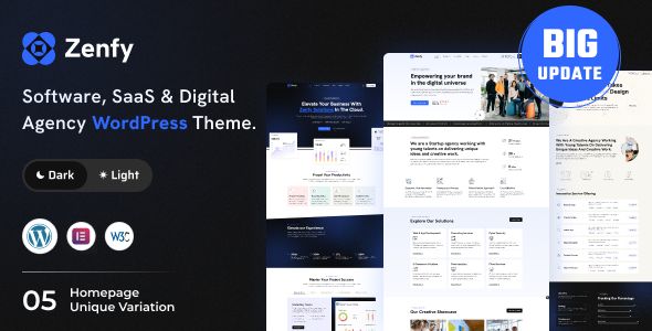 Zenfy – Software, SaaS Digital Agency WordPress Theme