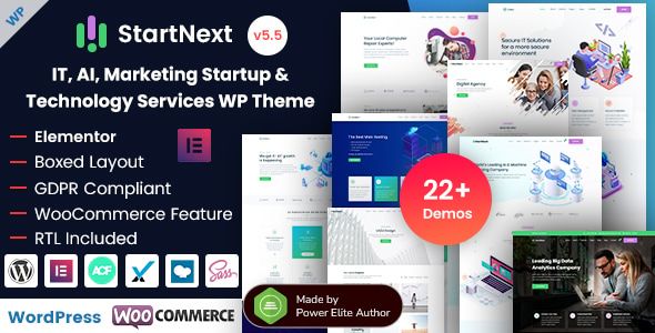 StartNext – Elementor IT & Business Startup WP Theme