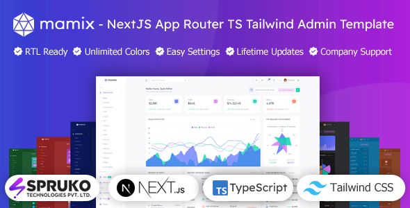 Mamix – NextJS App Router Typescript Tailwind Css Admin Template