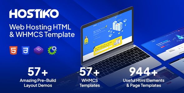 Hostiko – Hosting HTML WHMCS Template With Isometric Design
