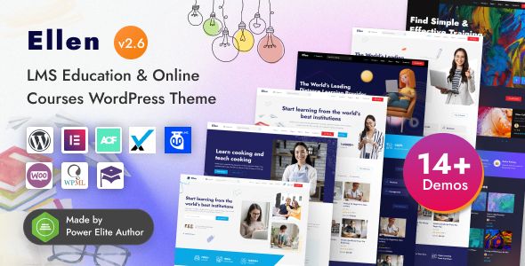Ellen – Education LMS Online Courses WordPress Theme