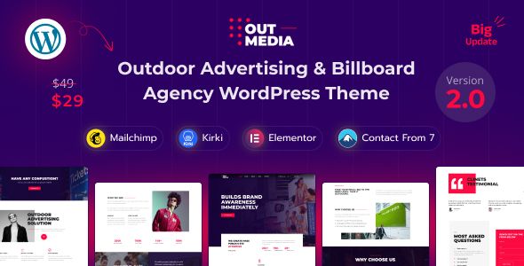 Outmedia – Outdoor Advertising Billboard Agency WordPress Theme