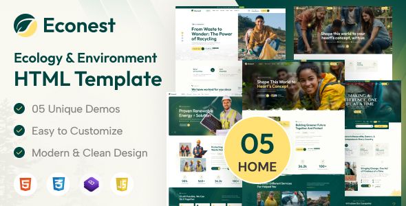 Econest – Ecology Environment Html 5 Template