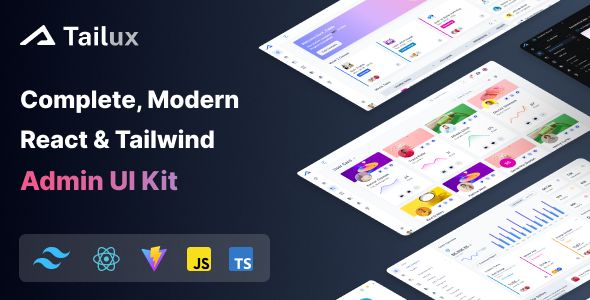 Tailux – React Tailwind Admin Template (React 19)