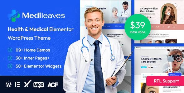 Medileaves – Health Medical WordPress Theme + RTL Ready