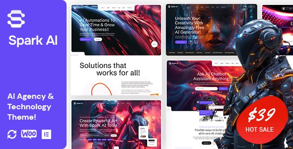 Spark AI – AI Agency Technology WordPress Theme