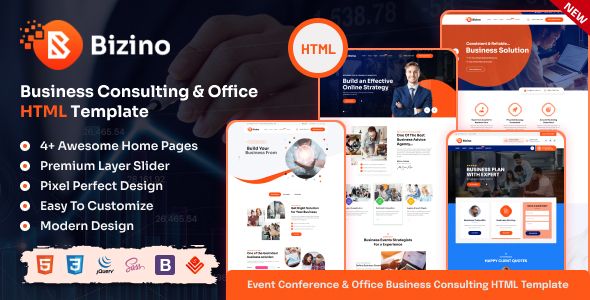Bizino – Business Consulting Conference HTML Template