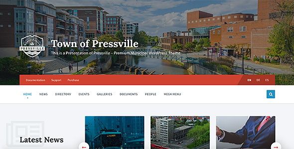 Pressville – Municipal City Government WordPress Theme