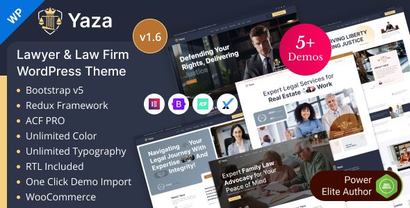 Yaza – Law Firm Legal Services WordPress Theme