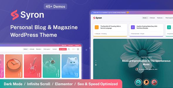 Syron - Personal Blog Magazine WordPress Theme