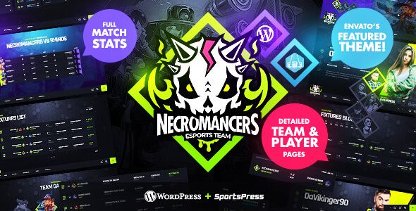 Necromancers – eSports Gaming Team WordPress Theme