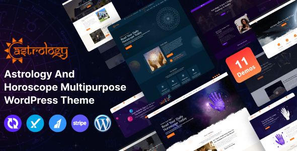 Horoscope and Astrology WordPress Theme With AI Content Generator