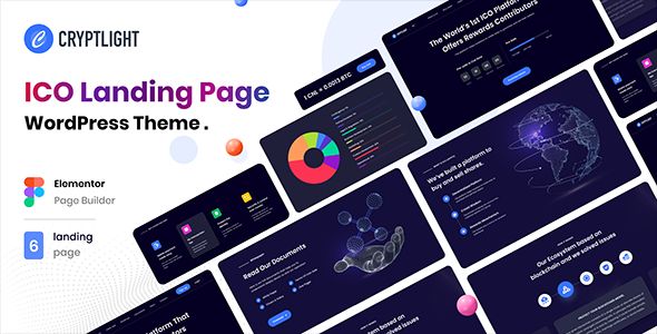 Cryptlight – ICO Landing Page WordPress Theme