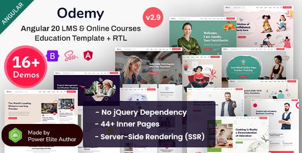 Odemy – Angular 19+ Online Courses Education Template
