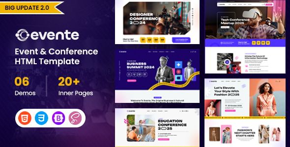 Evente – Event Conference HTML Template
