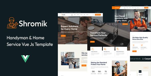 Shromik - Handyman Home Repair Service Vue Js Template