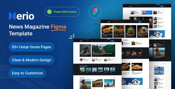 Nerio – News Magazine Figma Template