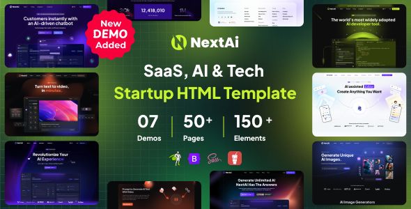 NextAI – SAAS/ AI Tech Startup HTML Template
