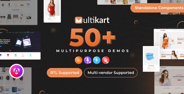 Multikart – Responsive Angular 18 eCommerce + Admin + Invoice + Email Template