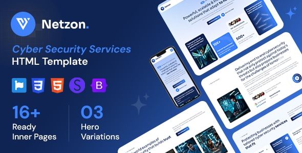 Netzon – Cyber Security Services HTML Template