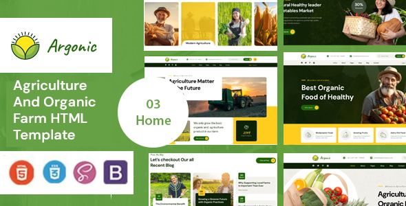 Argonic – Agriculture Organic Farm HTML Template