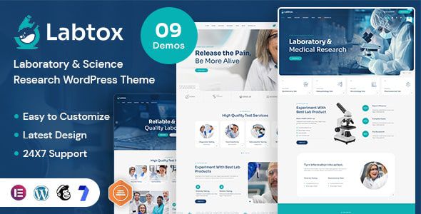 Labtox – Laboratory Science Research WordPress Theme