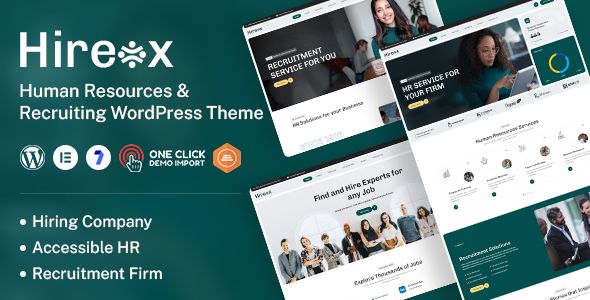 Hireox – Human Resources Recruiting WordPress Theme