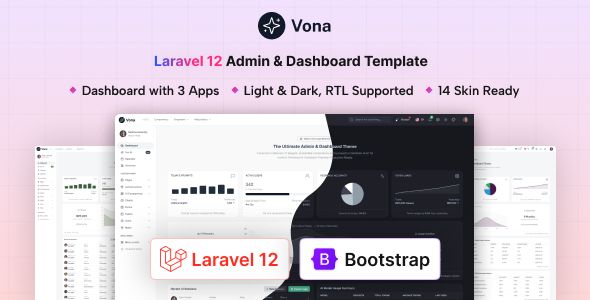 Vona – Laravel 12 Minimal Admin Dashboard Template