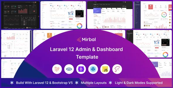 Mirbal – Laravel 12 Admin Dashboard Template