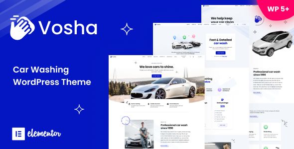 Vosha – Car Washing WordPress Theme