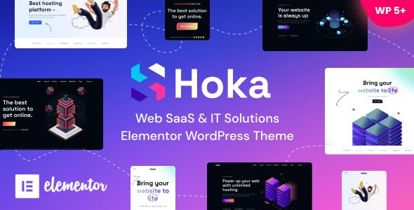 Hoka – Web SaaS IT Solutions Elementor WordPress Theme