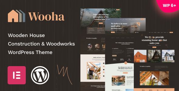 Wooha – Wooden House Construction Woodworks WordPress Theme