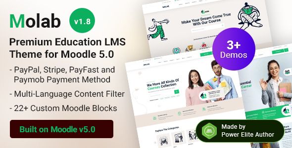 Molab - LMS & Education Moodle 4+ Theme