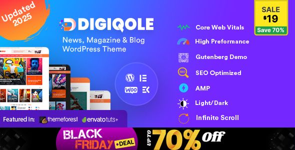 Digiqole – News Magazine WordPress Theme
