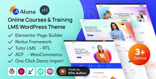 Aluna – Online Courses Training LMS WordPress Theme