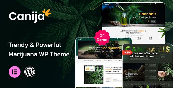 Canija – Marijuana Cannabis Dispensary WordPress Theme