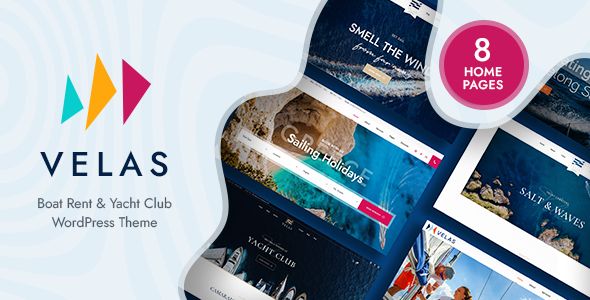 Velas – Yacht Club Boat Rental WordPress Theme