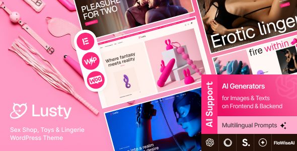 Lusty – Sex Shop Toys Lingerie WordPress Theme