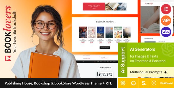 Booklovers – Publishing House Book Store WordPress Theme + RTL