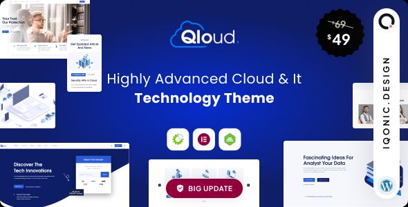 Qloud – WHMCS, Cloud Computing, Apps Server WordPress Theme