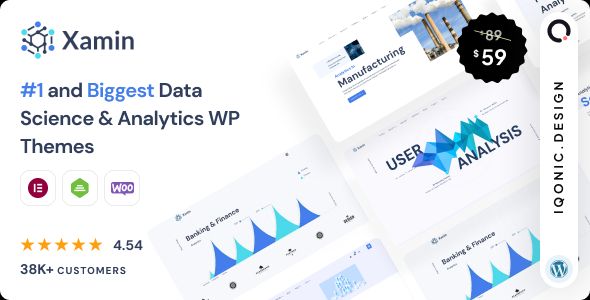 Xamin – Data Science Analytics SaaS WordPress Theme