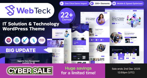 Webteck – IT Solution and Technology WordPress Theme